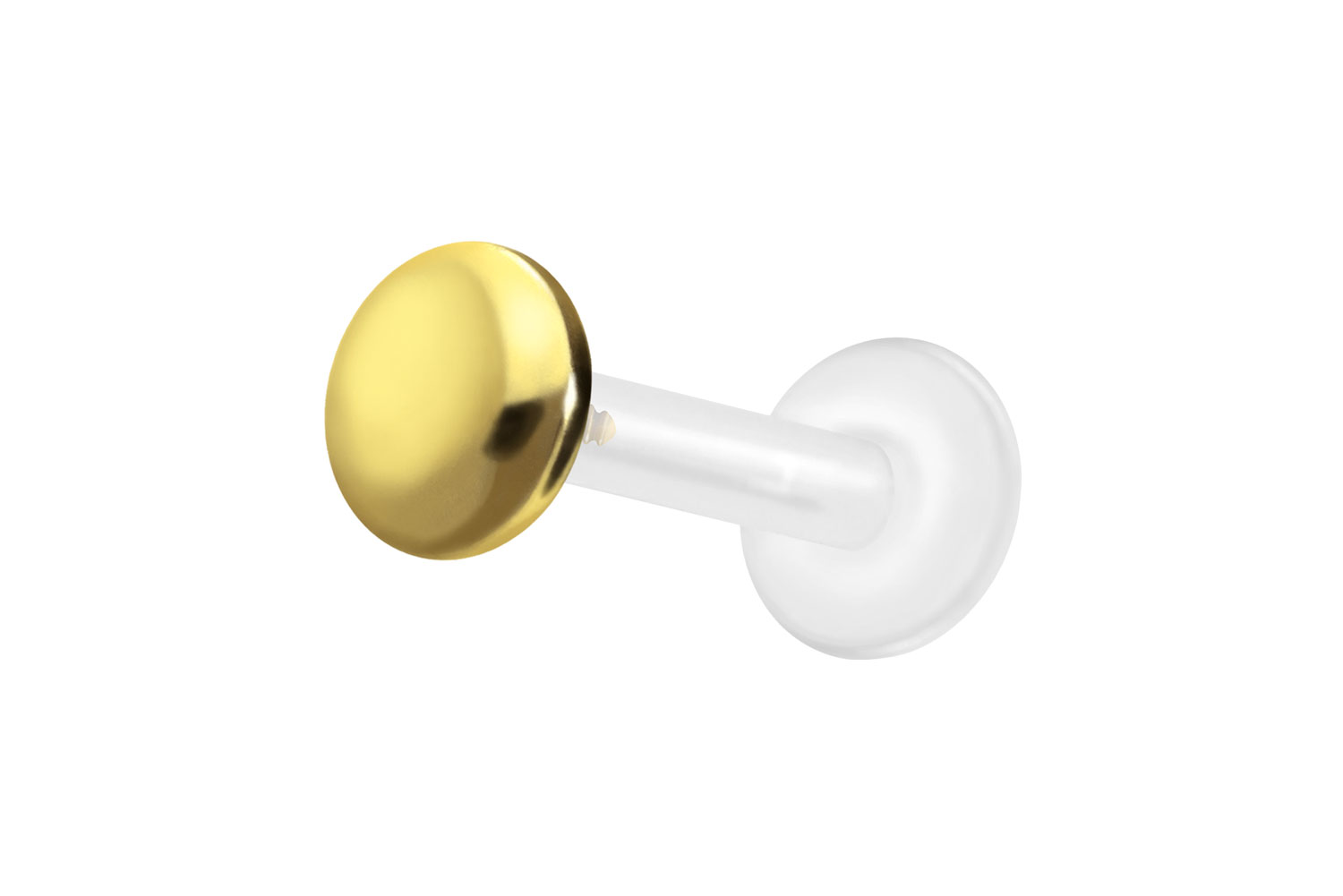 PTFE Labret mit Innengewinde + Titan-Aufsatz FLACH